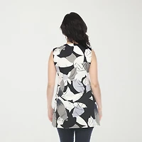 White Mark Maternity Womens Crew Neck Sleeveless Tunic Top
