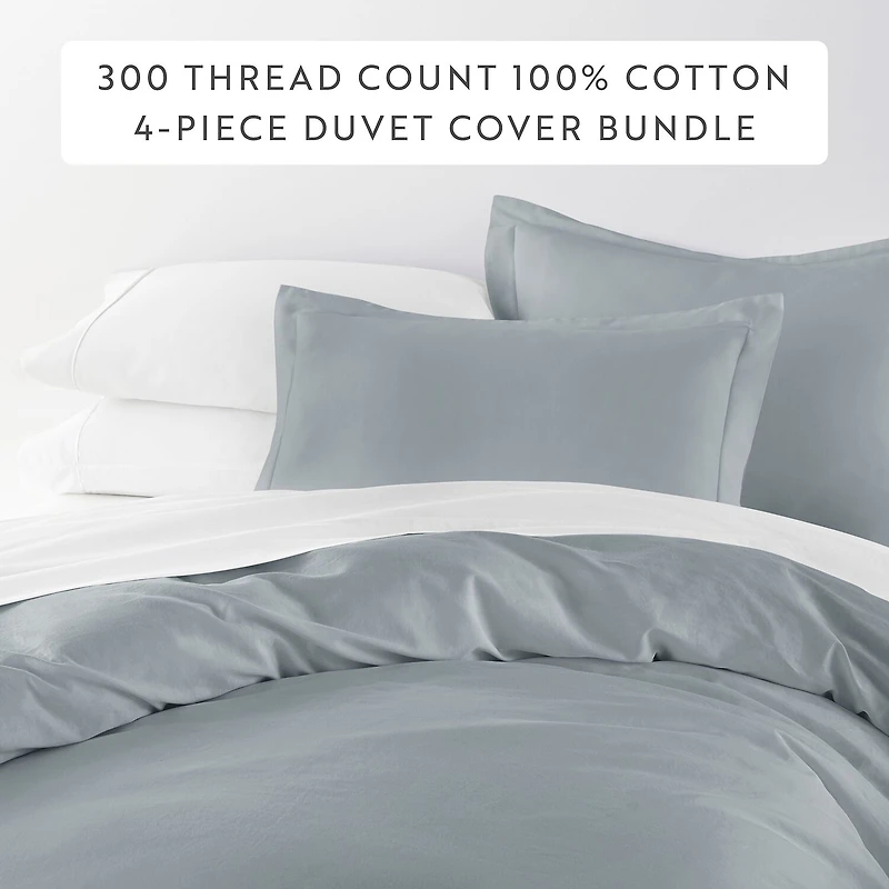 Casual Comfort 300tc Brushed Cotton Comforter Duvet Set