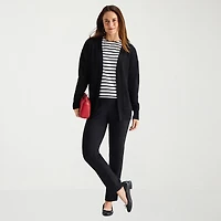 Liz Claiborne Womens Long Sleeve Open Front Tall Cardigan