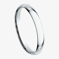 Womens 10K White Gold 2MM Comfort-Fit Wedding Band