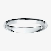 Womens 10K White Gold 2MM Comfort-Fit Wedding Band