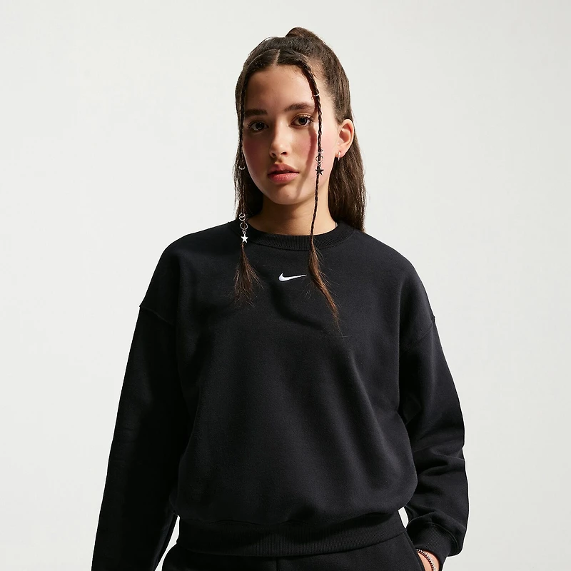 Nike Big Kid Girls Crew Neck Fleece Long Sleeve Sweatshirt