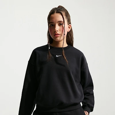 Nike Big Kid Girls Crew Neck Fleece Long Sleeve Sweatshirt