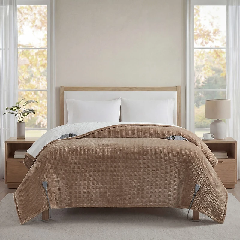 Beautyrest Waffle Plush Heated Blanket