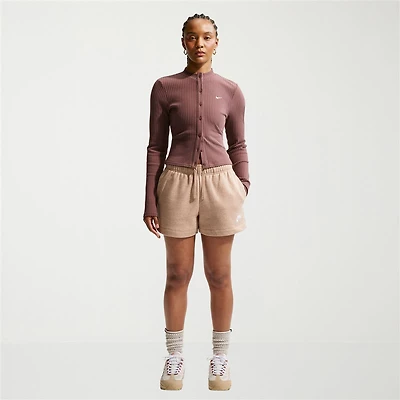 Nike Womens Mid Rise Drawstring Waist Active Pull-On Short
