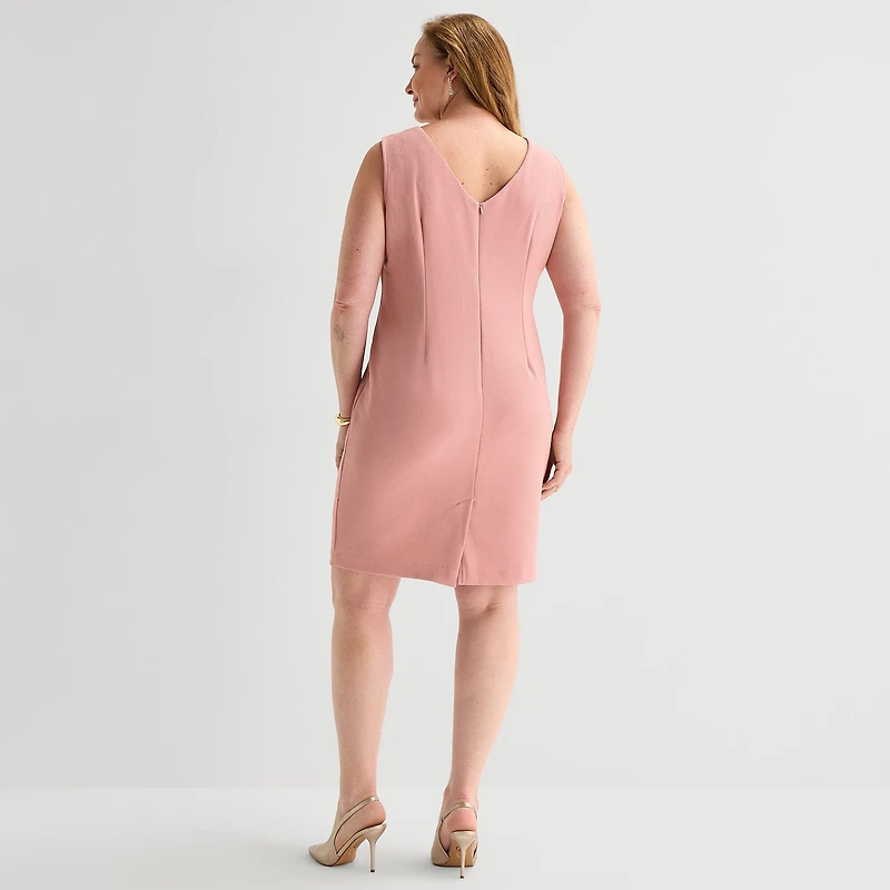 Maya Brooke Womens Plus Jacket Dress