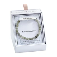 Sparkle Allure Empowerment Labradorite Womens Gray Bar Beaded Bracelet