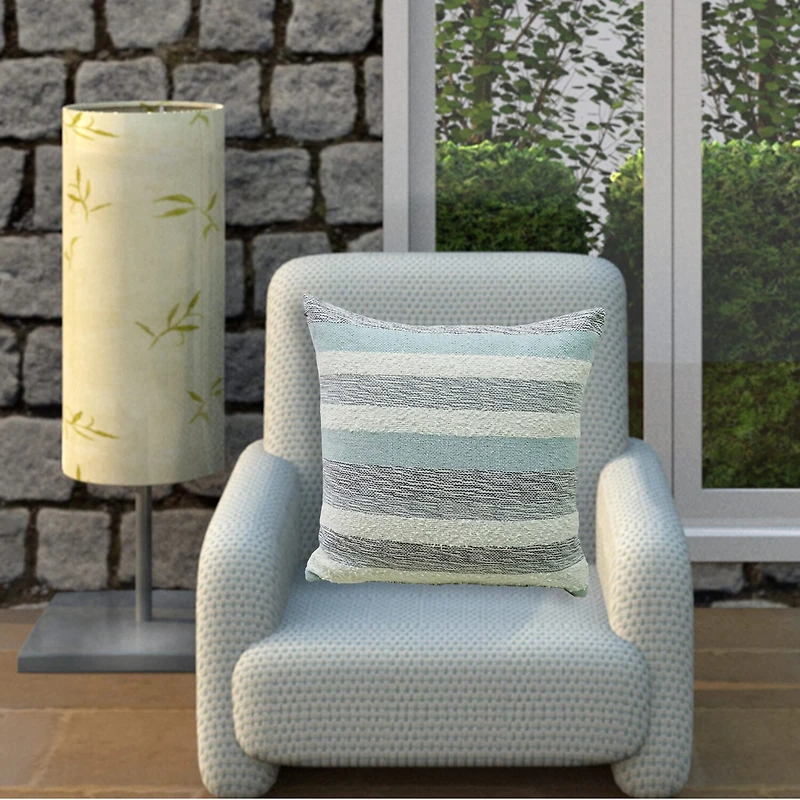 Vibhsa Textured Stripe Square Throw Pillow