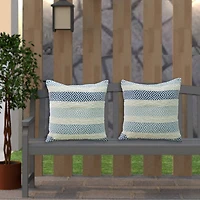Vibhsa Dobby Weave Textured Square Throw Pillow
