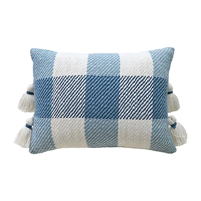 Vibhsa Plaid Decorative Rectangular Throw Pillow