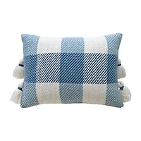 Vibhsa Plaid Decorative Rectangular Throw Pillow