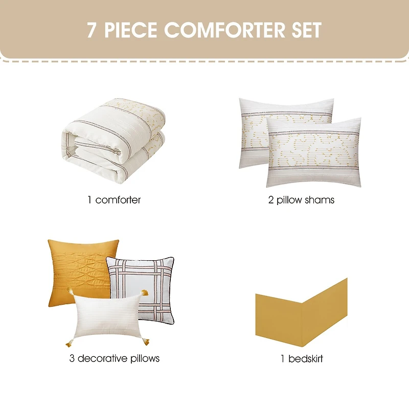 Stratford Park Holly 7pc Lightweight Comforter Set