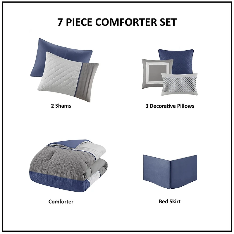 Madison Park Denver 7-pc. Midweight Comforter Set