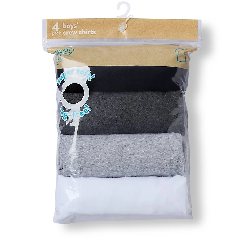 Thereabouts Undershirts Boys 4 Pack Short Sleeve Crew Neck T-Shirt