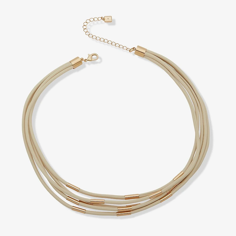 Worthington Gold Tone Womens 9 1/2 Inch Collar Necklace