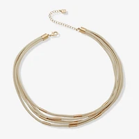 Worthington Gold Tone Womens 9 1/2 Inch Collar Necklace