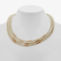 Worthington Gold Tone Womens 9 1/2 Inch Collar Necklace
