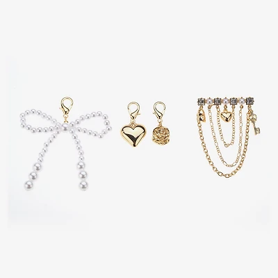 Bijoux Bar Gold Tone Heart Valentines Day Shoe Charm