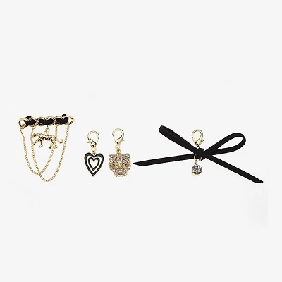 Bijoux Bar Gold Tone Heart Halloween Shoe Charm