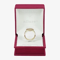 Sparkle Allure Womens Cubic Zirconia 14K Gold Over Brass Heart Cocktail Ring