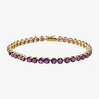 Limited Quantities! Womens Genuine Purple Amethyst 14K Gold 7 Inch Tennis Bracelet