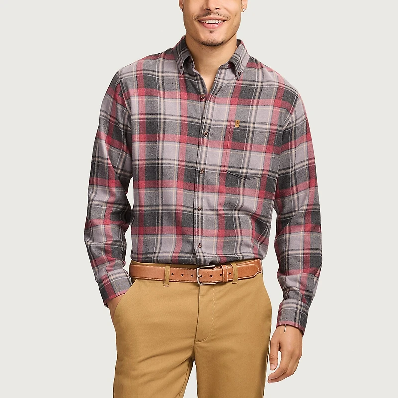IZOD Stratton Mens Long Sleeve Stretch Fabric Classic Fit Flannel Shirt