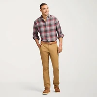 IZOD Stratton Mens Long Sleeve Stretch Fabric Classic Fit Flannel Shirt
