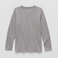 Thereabouts Little & Big Kid Boys Crew Neck Long Sleeve Regular Fit Graphic T-Shirt