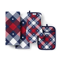 Town And Country Patriotic Plaid 4-pc. Kitchen Towel Set