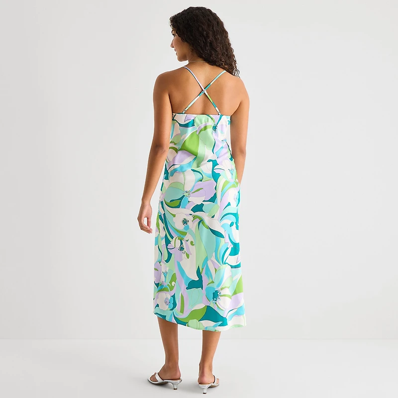 Emerald Sundae Womens Juniors Sleeveless Slip Dress