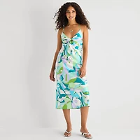 Emerald Sundae Womens Juniors Sleeveless Slip Dress