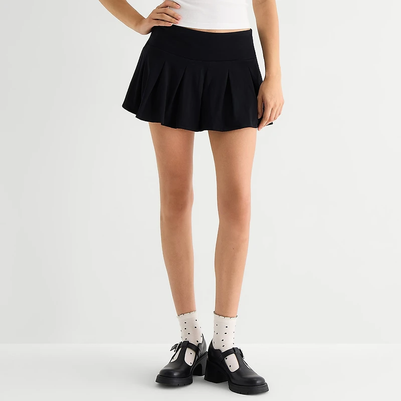 Arizona Womens Juniors Mini Pleated Skirt