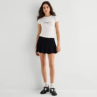 Arizona Womens Juniors Mini Pleated Skirt