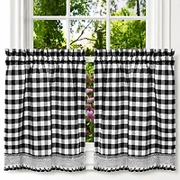 Sweet Home Collection Buffalo 2-pc. Rod Pocket Window Tier