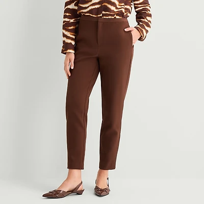 Worthington Womens Slim High Rise Trouser