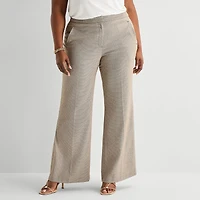 Worthington Plus Womens Fit and Flare Pant
