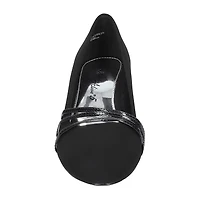 Easy Street Cristiny Womens Round Closed Toe Block Heel Pumps
