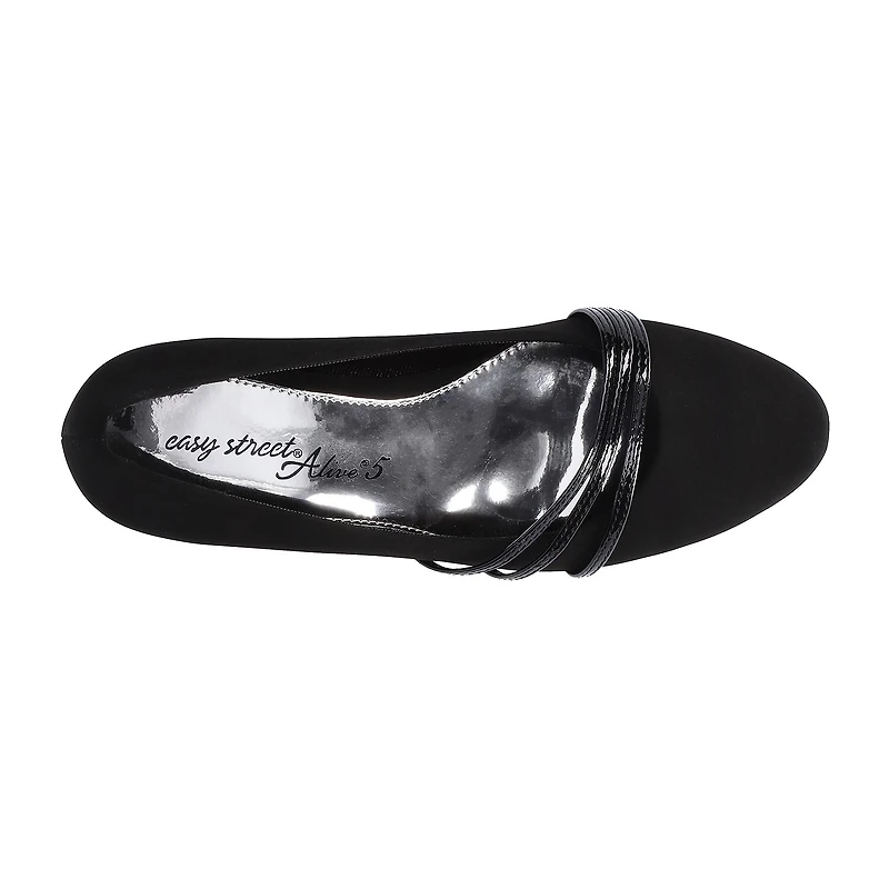 Easy Street Cristiny Womens Round Closed Toe Block Heel Pumps