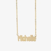 Womens 14K Gold Over Silver Inch Name Necklace