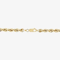 Unisex Adult 10K Gold 24 Inch Rope Chain Necklace