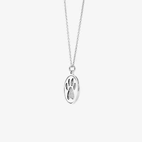 Paw Womens Sterling Silver Round 18 Inch Pendant Necklace