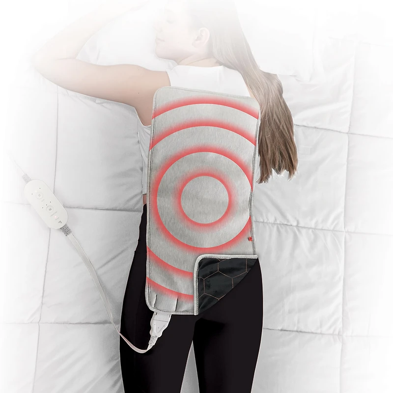 Sharper Image Calming Weighted Heating Pad with Copper + Charcoal