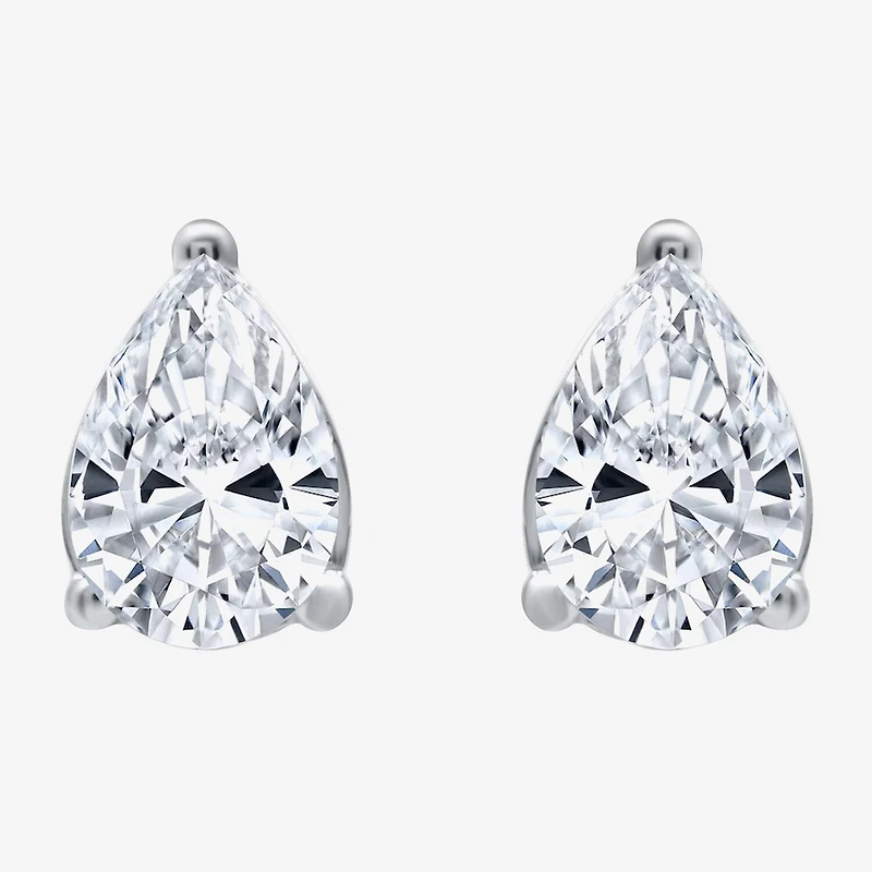 Ever Star (H-I / Si2-I1) 1 CT. T.W. Lab Grown White Diamond 10K Gold Pear Stud Earrings