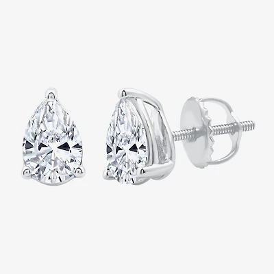 Ever Star (H-I / Si2-I1) 1 CT. T.W. Lab Grown White Diamond 10K Gold Pear Stud Earrings