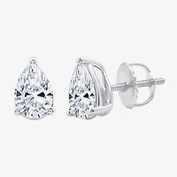 Ever Star (H-I / Si2-I1) 1 CT. T.W. Lab Grown White Diamond 10K Gold Pear Stud Earrings