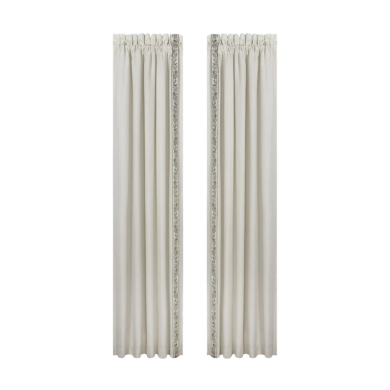 Queen Street Flaire Rod Pocket Blackout Set of 2 Curtain Panel