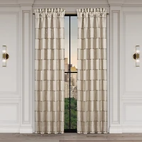Queen Street Benton Flax Rod Pocket Blackout Set of 2 Curtain Panel