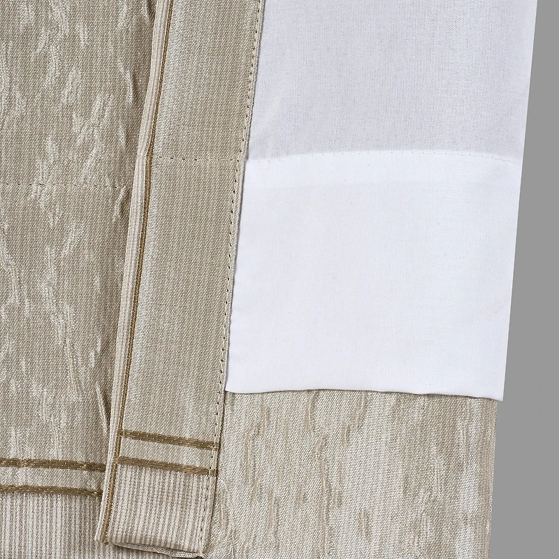 Queen Street Benton Flax Rod Pocket Blackout Set of 2 Curtain Panel