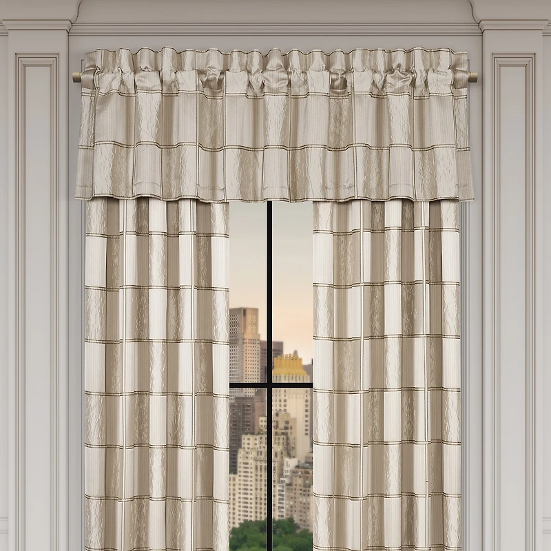 Queen Street Benton Flax Rod Pocket Tailored Valance