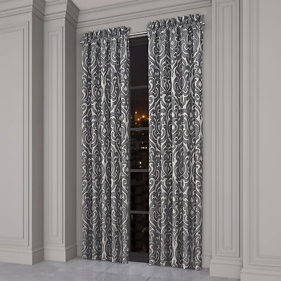 Queen Street Bylthe Pewter Rod Pocket Blackout Set of 2 Curtain Panel